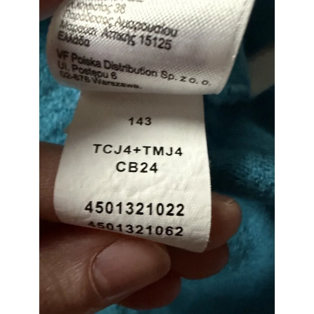 The North Face Wool‎ Blend Quarter Zip Fleece Pullover Blue Mens Large